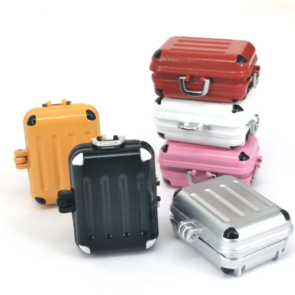 

Trendy Mini Dollhouse Suitcase for Doll Clothes Storage Delicate Luggage Colorful Kids Toys