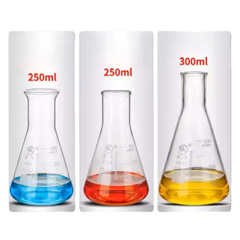 Треугольная колба из утолщенного стекла