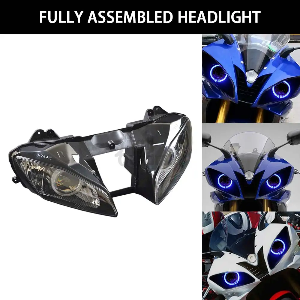 

Motorcycle Part Headlight Angel Devil Eyes LED Headlamp HID Projector Headlight Assembly luces para For Yamaha YZF R6 2006-2007