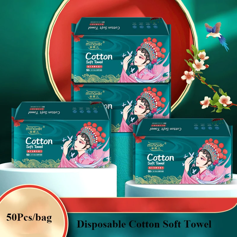 Disposable Cotton Face Towel Natural Soft Facial Tissue Cosmetic Make-up Remover Beauty Soft Towel Wipes Cleansing Tissue