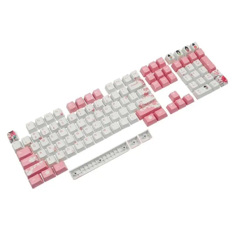 R53C 108 Tasten, OEM-Profil, individuelle Tastenkappen, PBT-Farbsublimation für Cherry MX-Schalter – Detail 5
