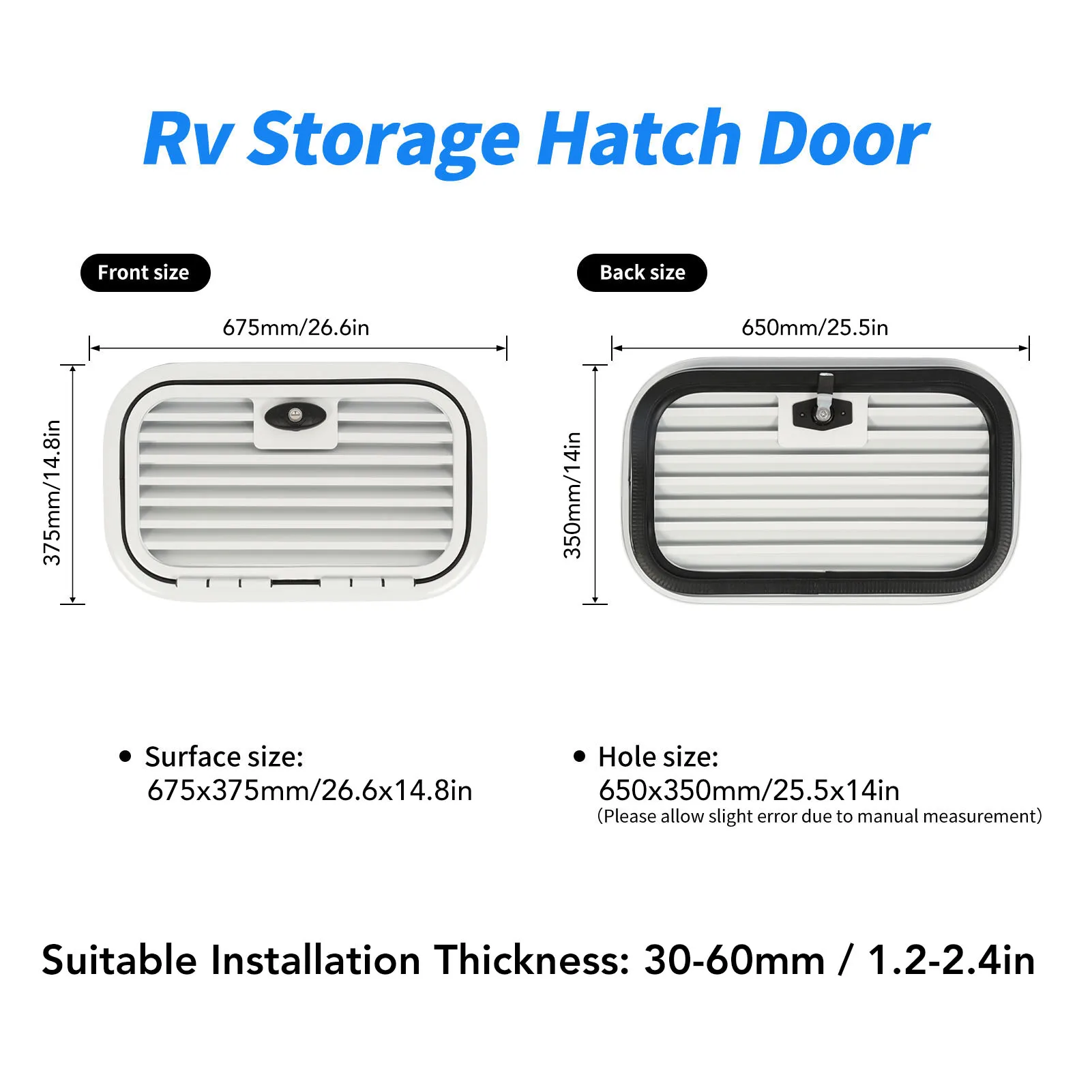 26×14inch RV Compartiment Deur Geventileerde Grill Aluminium Zware Lading Opslag Deur voor RV Camper Trailer