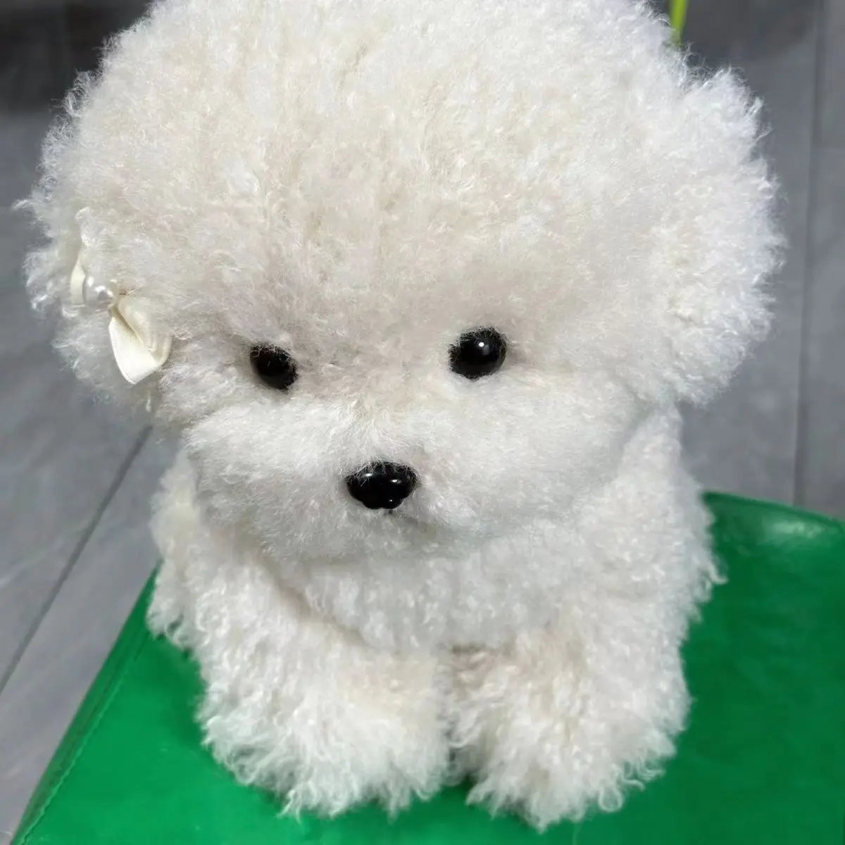 Hochwertige Simulation Hund Plüsch tier niedlichen echten Leben Welpen Bichon Hund Plüsch Stofftiere Schlafzimmer Dekor Kinder Mädchen Geburtstags geschenk