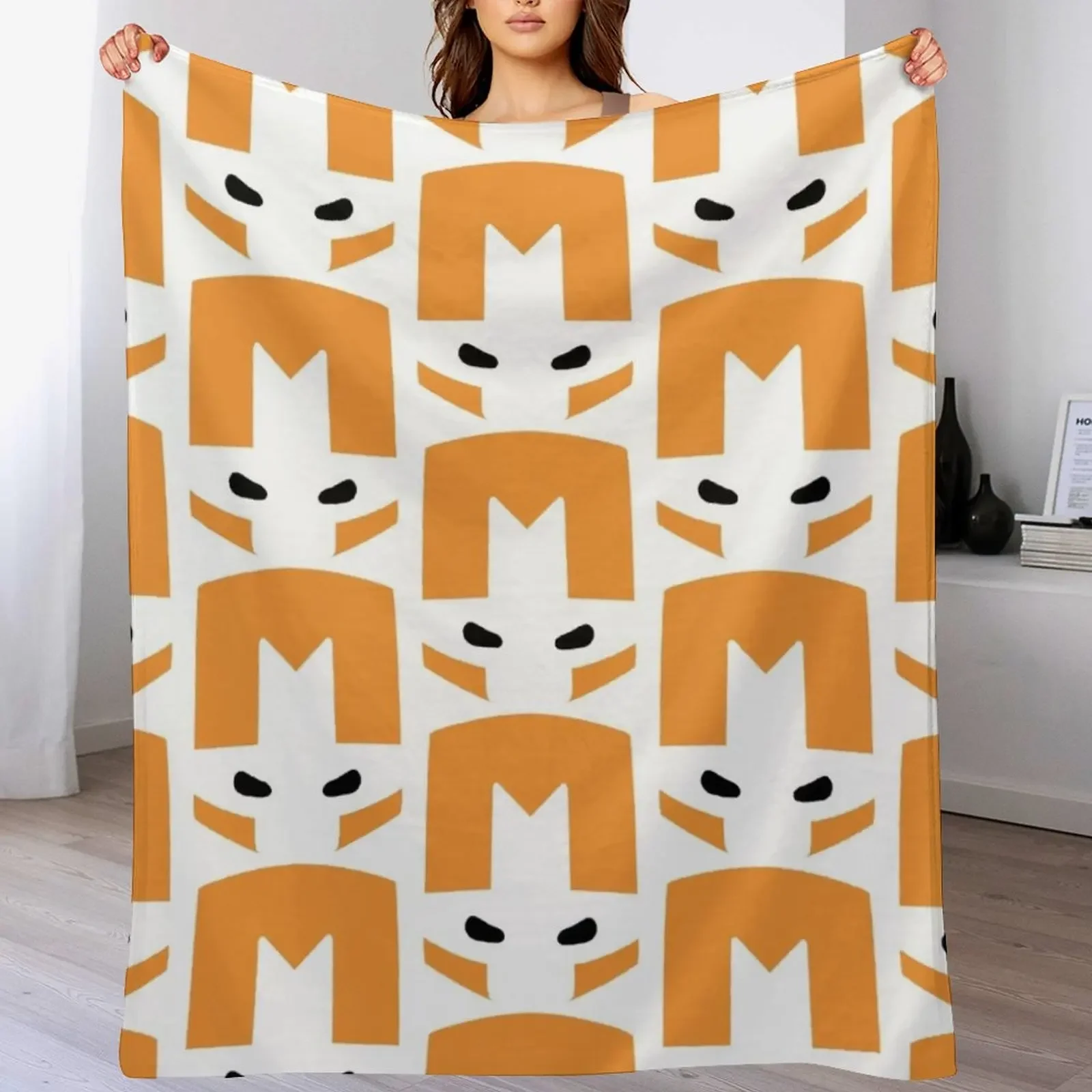

Castle Crashers Minimal Orange Knight Throw Blanket for winter Nap Thins Baby Blankets