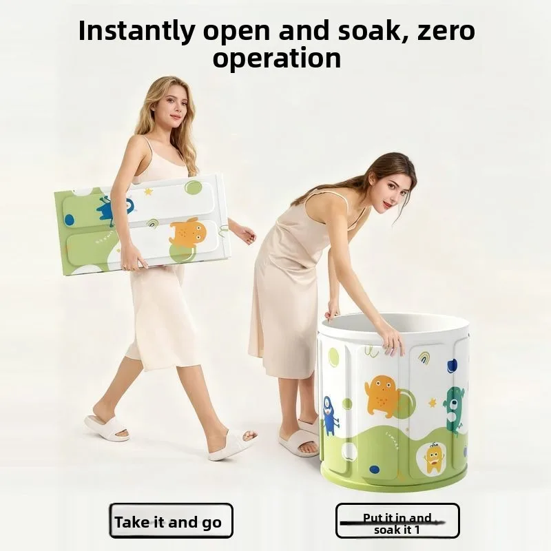 New Foldable Rectangular Bath Tub Full Body Bath Tub Portable Stackable Adults Children Home Use  Large Adult Baby Bathing Pool