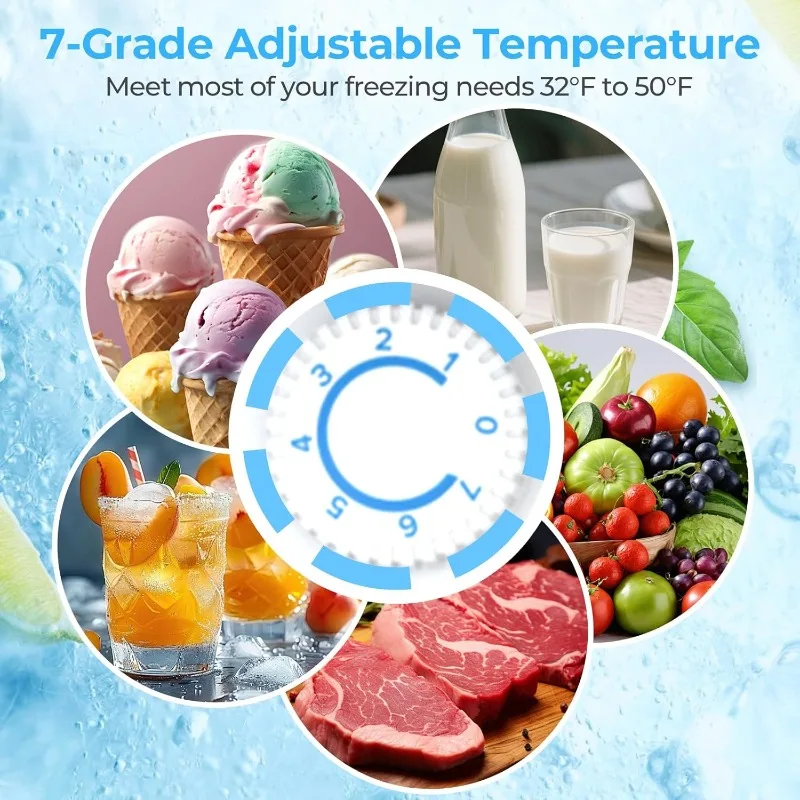 نجم القطب الجنوبي 3.2 قدم مكعب. ثلاجة صغيرة مع فريزر، ثلاجات صغيرة مع منظم حرارة قابل للتعديل، ضوضاء منخفضة، موفرة للطاقة