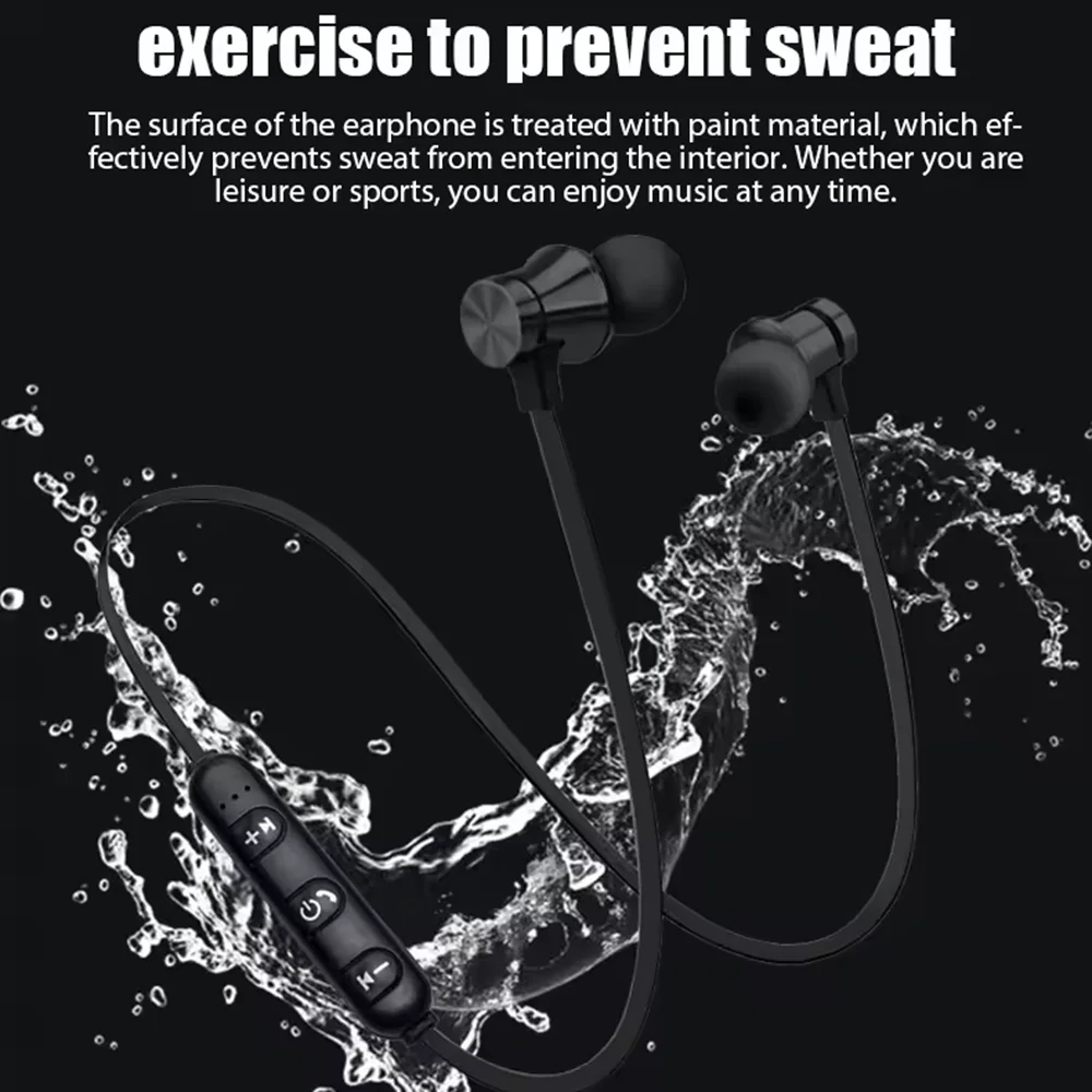 XT-11 Bluetooth 4.2 Wireless Earphone Sports Headset Waterproof Earbuds Neckband Magnetic Headphone With Mic For Samrtphones