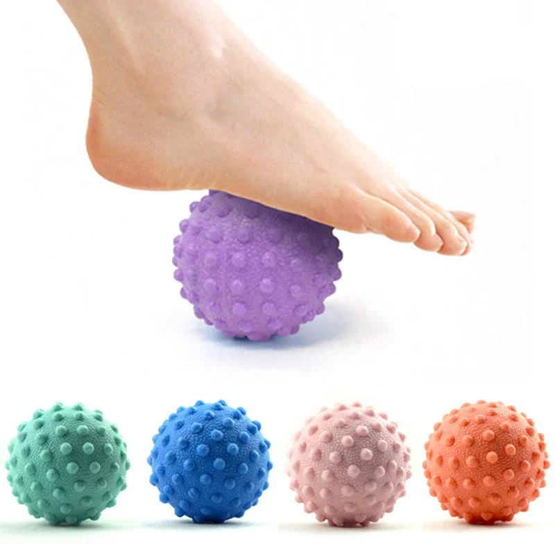 Bola de masaje con punta de TPE duradera, punto de disparo, deporte, Fitness, mano, pie, alivio del dolor, fascitis Plantar, alivia el erizo, bolas de 4,5 cm