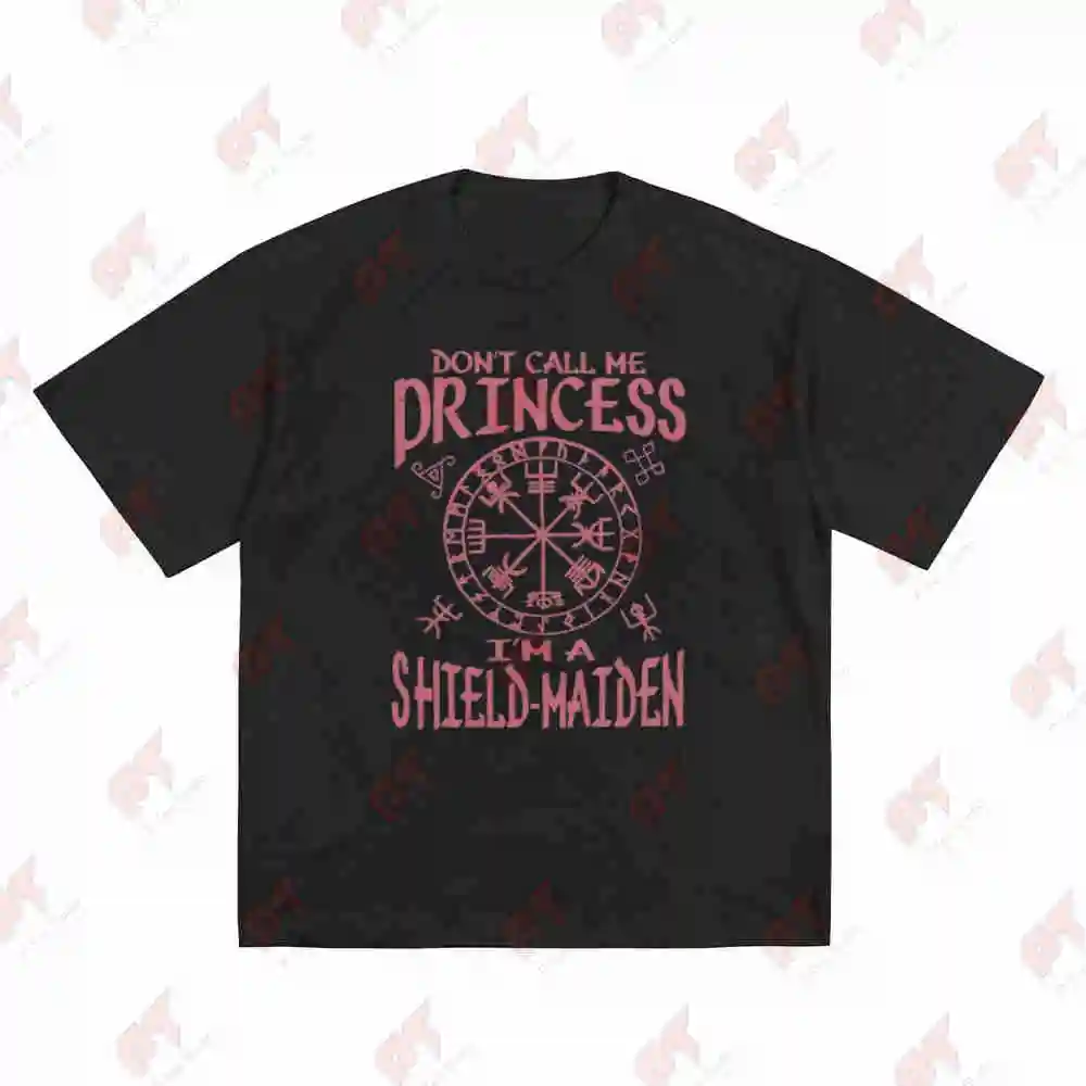 Schildmaiden Expresser Don Call Me Princess I'm A Shield Maiden Nordic Viking Wear Short Sleeve Tee 100% Cotton T-Shirt
