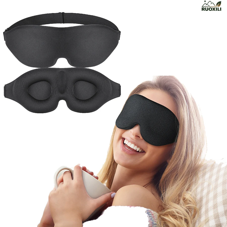3D Contoured Cup Sleeping Mask Sleeping Mask & Blindfold,Zero Eye Pressure Concave Molded Night Sleep Mask,Block Out Light