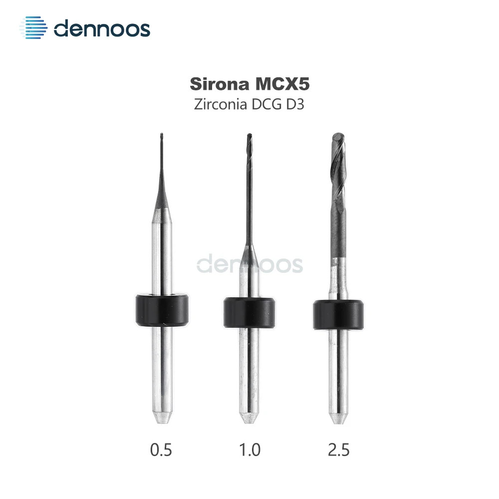 Dental Sirona MCX5 Zirkonoxid-Fräser mit DCG/DC/DLC-Beschichtung, D3-Schaft, 44mm Länge, Sirona Fräser MCX5 Fresa – Detail 4