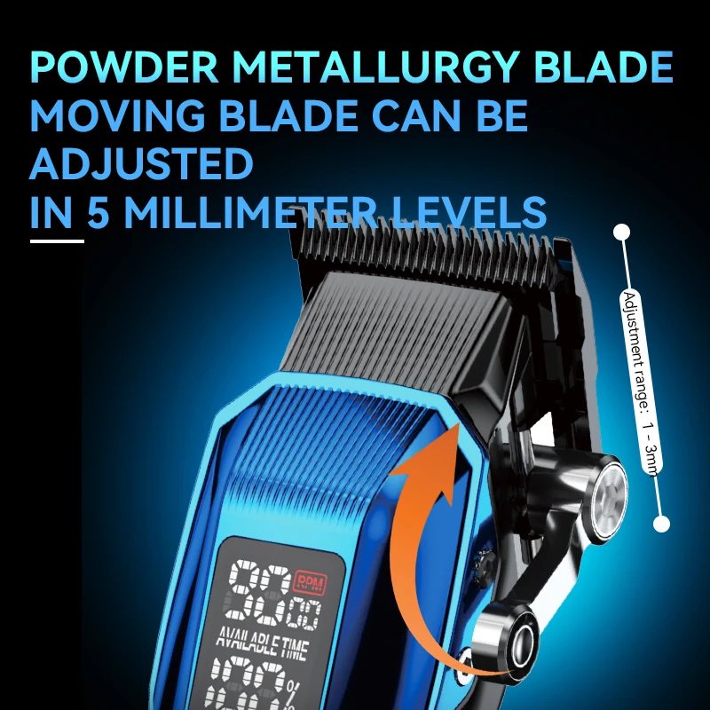 KEMEI Hair Trimmers Clippers Professional Cordless 4600mah Lasting Rechargeable Hair Trimmers Clippers km-2796