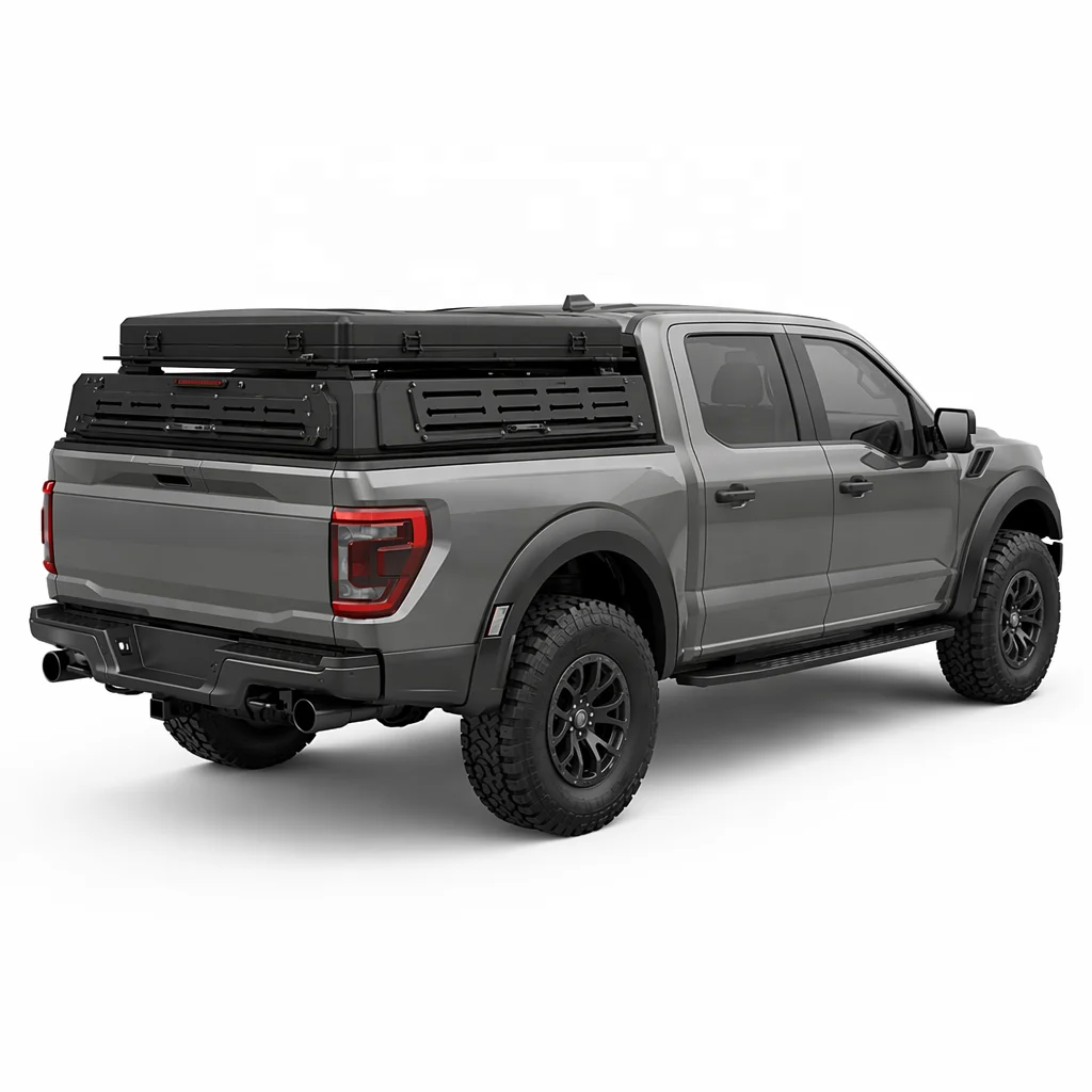 Low-Profile Aluminum Alloy Powder Coated Weather Resistance Durable Customizable Modular Pickup  Canopy Offroad Extra Thick F150