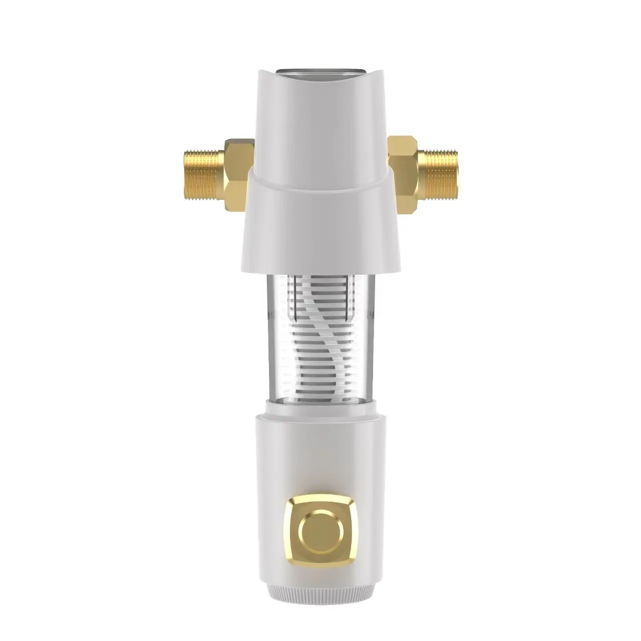 Industrial-Grade Manual Brass Water Pre-Filter 100 Micron Filtration 1200 GPD Flow Rate Scale Inhibitor for Household Outdoor