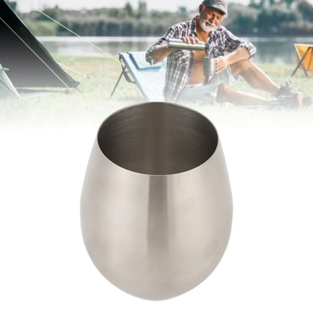 Safe 500ml Cold Drink Cup Mirror Polished Rustless Steel Coffee Tumbler Practical Flat Bottom Base Beverage Mug Daily Picnic view 5