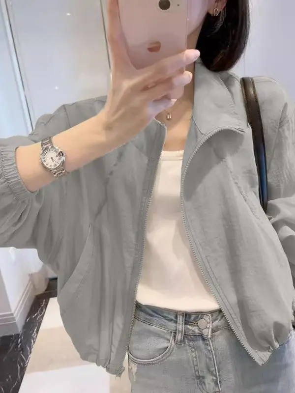 2025年夏 レディース 新作 ゆったりスタイル カジュアルファッション 軽量 通気性 日焼け防止服 ショート丈 アウター