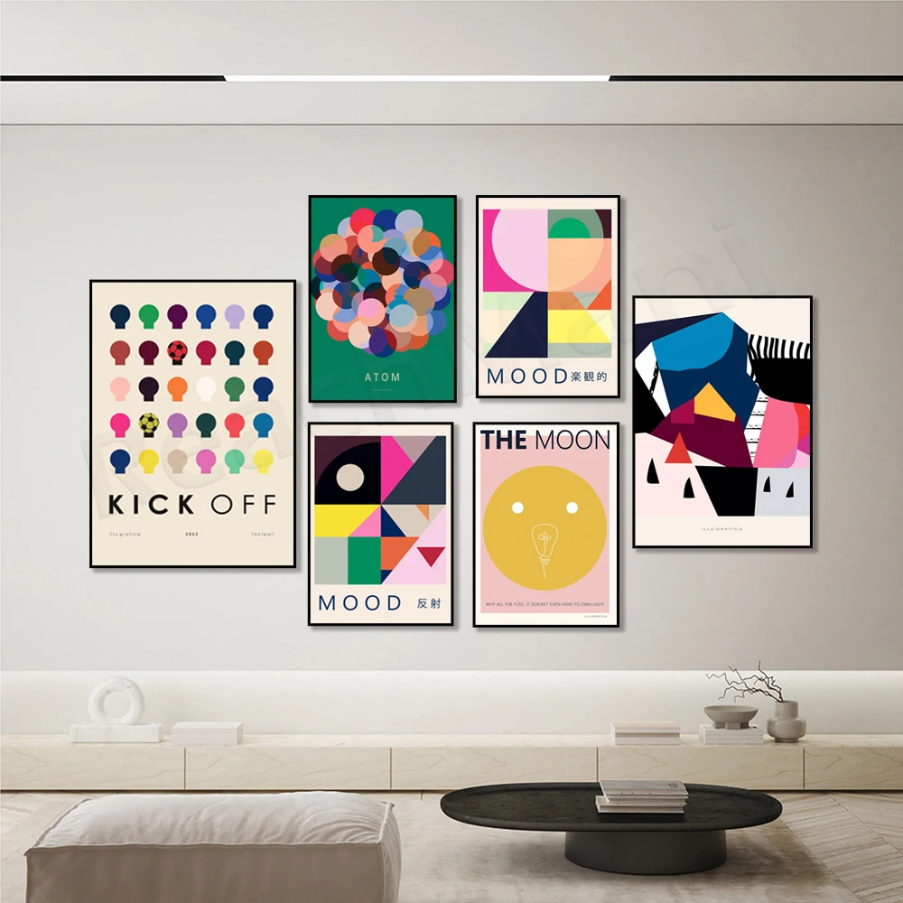 KICK OFF/2022, MOOD/reflection, Japanese inspired graphics, bold organic shapes colour inspired posters, Scandinavian design