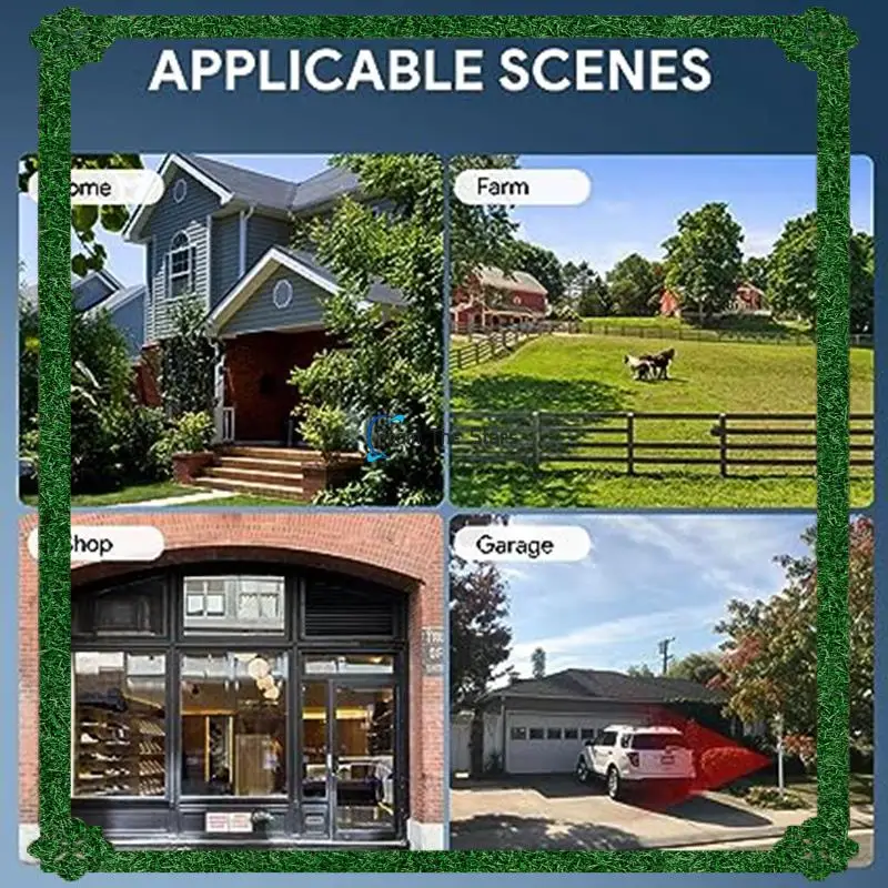 Solar Driveway Alarm Infrared Detection Wireless Doorbell Black & White & Gray (US Plug)