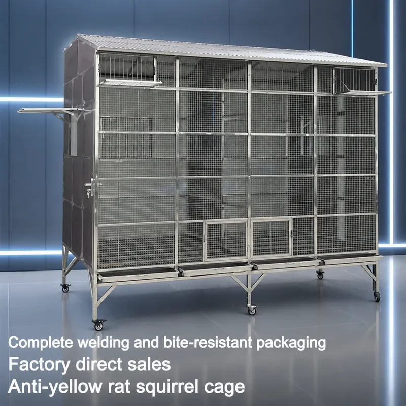 Large Stainless Steel Pigeon Cage Outdoor Extra Large Household Breeding Cage Raising Pigeons