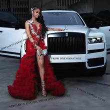 Exquisite Long Mermaid Prom Dresses For Girls Crystal Beading Evening Gown Robe Diamond Formal 2025 vestidos de gala Customized - AliExpress