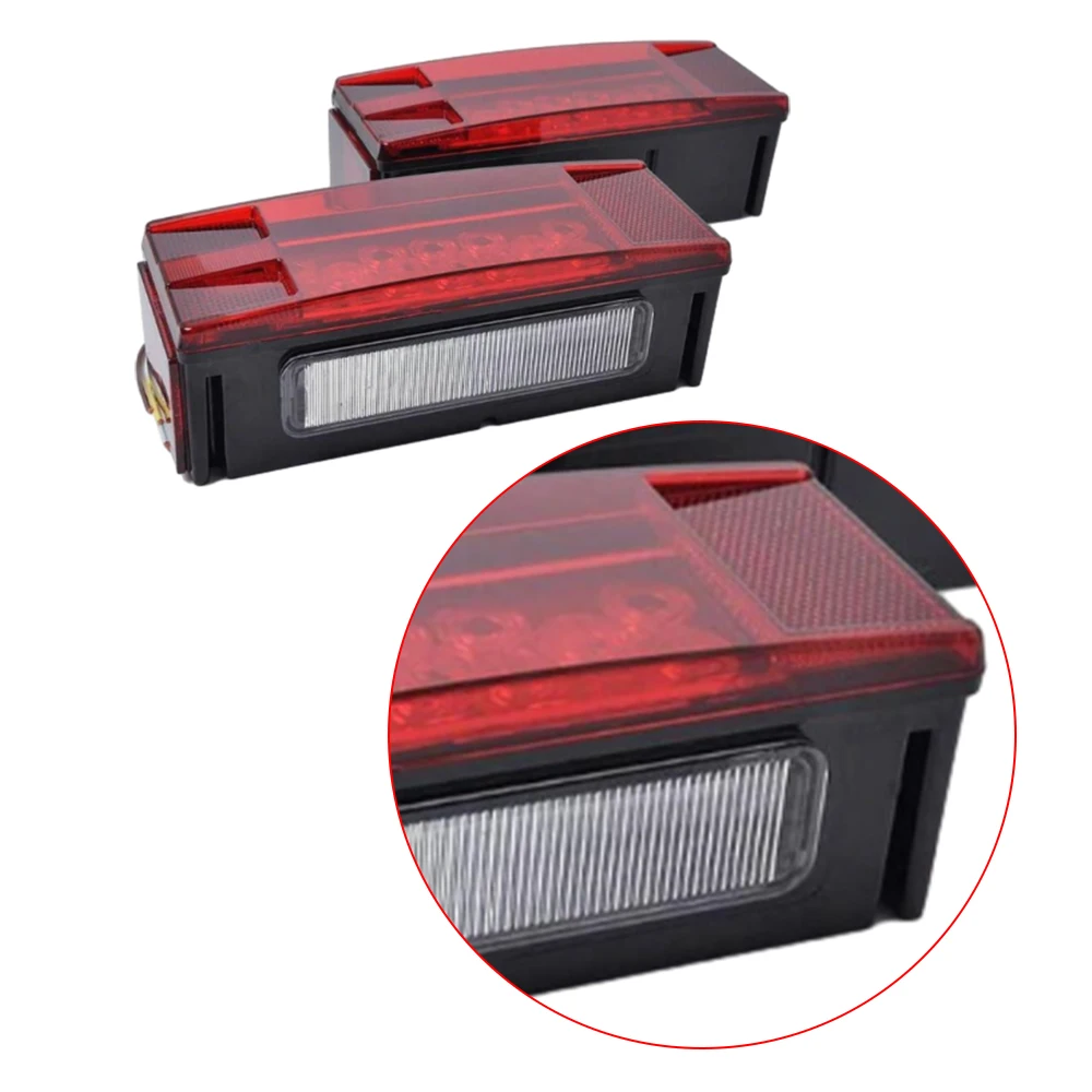 12 فولت LED مقطورة ضوء عدة بدوره الذيل مصباح مكبح لوحة ترخيص ضوء العالمي للمقطورات والشاحنات والشاحنات والحافلات والسحر #4