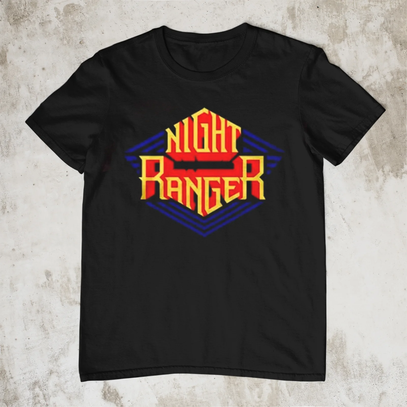 Night Ranger Logo Classic Short Sleeve Black All Size T-Shirt AC1172