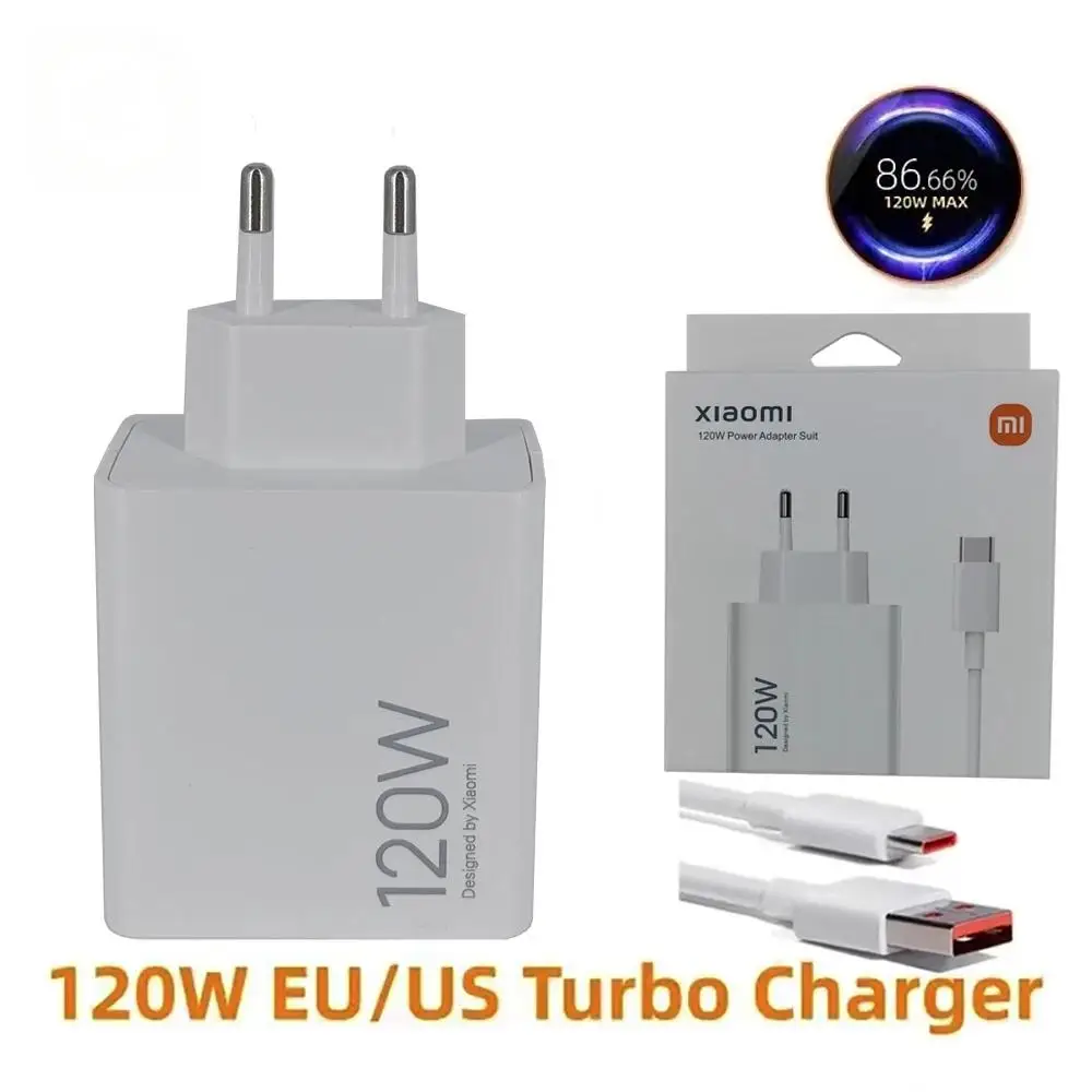 120W Xiaomi Original Charger Turbo FAST Charger for Mobile Phones Battery Charger Power Adapter Xiaomi RedMi BlackShark X6X5