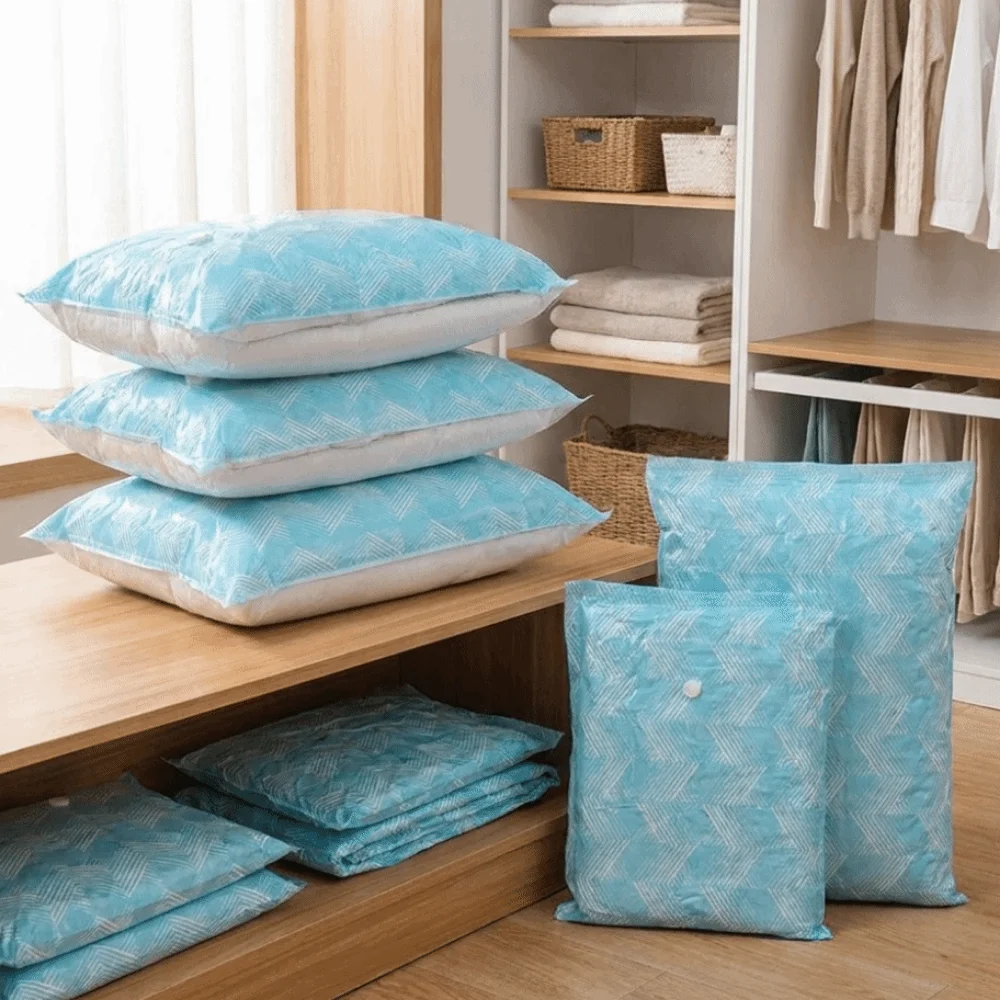 

6PCS Large Capacity Vacuum Compression Bag Space Saving Moisture-proof Clothes Moving Bag Dust-proof Vacuum Bags Dormitory