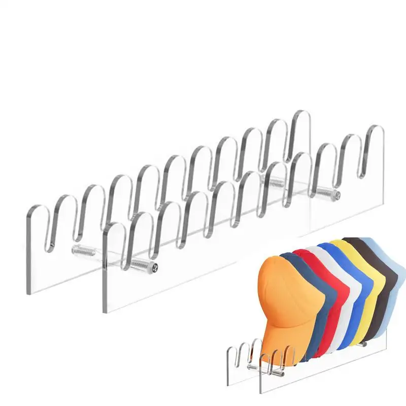 

Hat Organizer 10 Slots Hat Storage Holder No Install Baseball Caps Stand Shelf Household Organizer Shelf For Table Closet