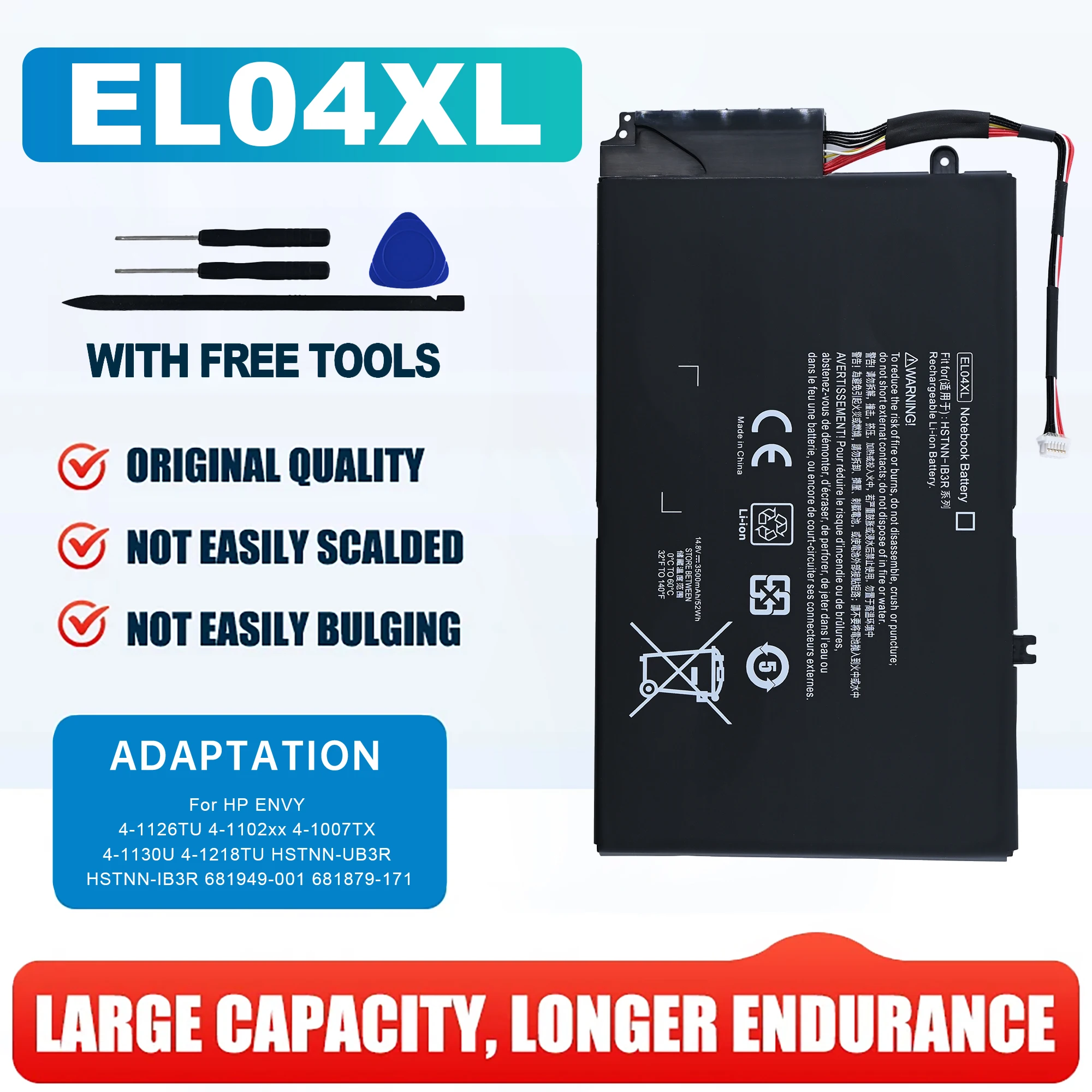EL04XL EL04 for HP Envy TouchSmart 4 Series Fit 681879-1C1 681879-171 681879-541 681949-001 HSTNN-IB3R HSTNN-UB3R TPN-C102