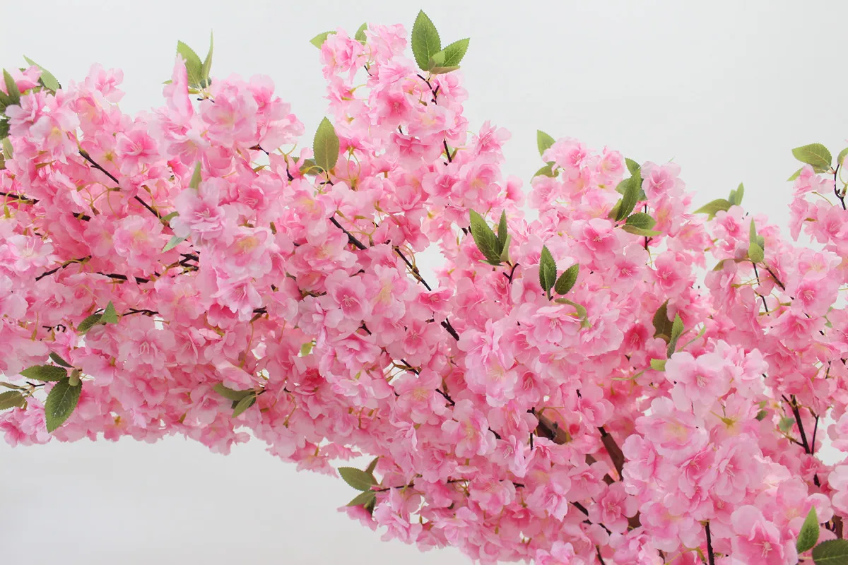 Curved Elongated Cherry Tree Indoor And Outdoor Artificial Plant Decoration - view 3