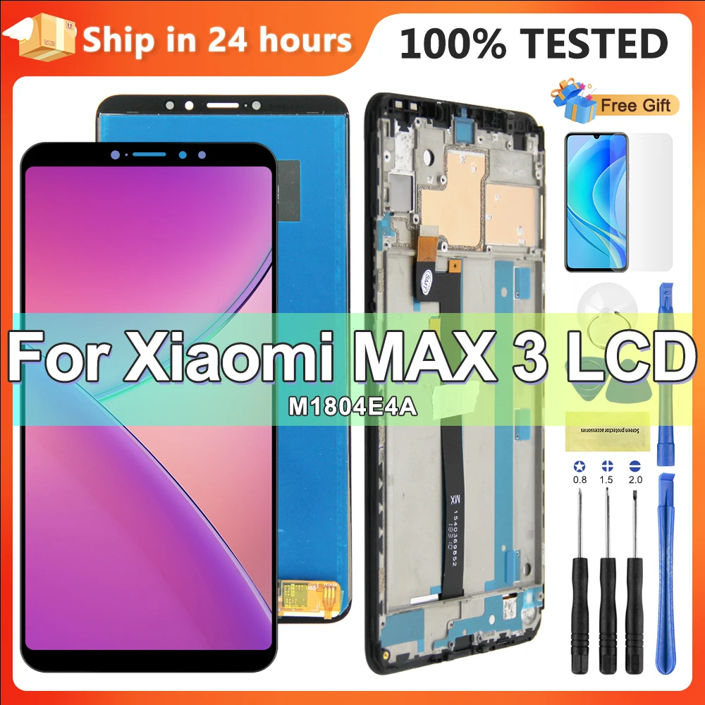 

6.9" AMOLED LCD For Xiaomi Max3 LCD Display Touch Screen Digitizer Assembly For Xiaomi Mi Max 3 Screen Replacement With Frame