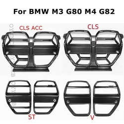 Griglie da corsa della presa d'aria della griglia del paraurti anteriore in fibra di carbonio a secco per BMW M3 M4 G80 G82 G83 2021-2023 CLS/V/ST Style