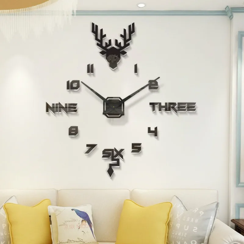 

Creative Simple Digital Clock Silent Diy Self Adhesive Modern Living Room Quartz Digital Clock Zegar Led Home Clock