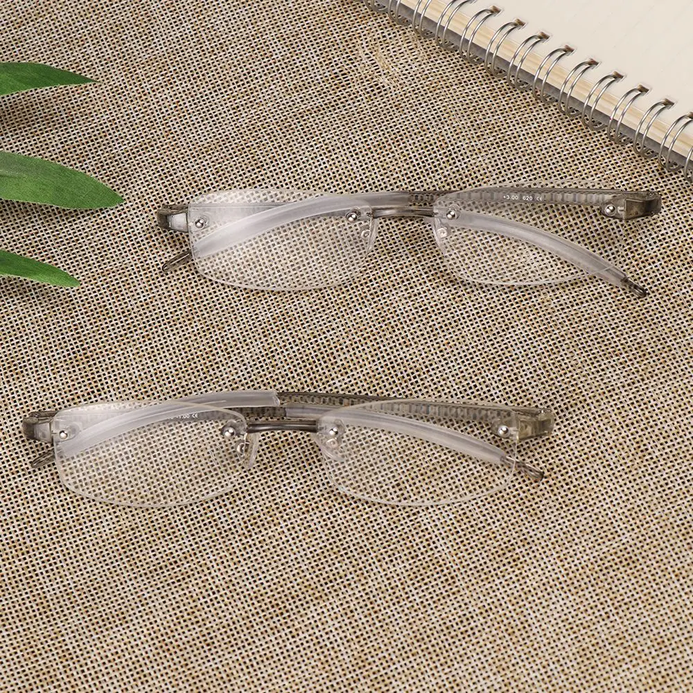 Flexible Portable Transparent Grey Metal -100~-400 Diopter Vision Care Eyeglasses Myopia Glasses Reading Glasses