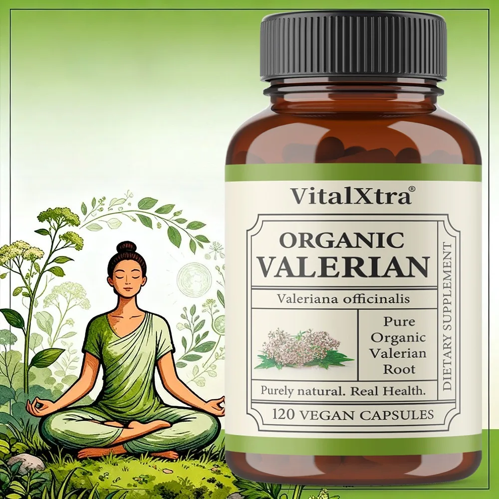 Valerian Root - Relieve Stress and Anxiety, Improve Sleep Quality, Promotes Healthy & Restful Sleep, Herbal Supplement