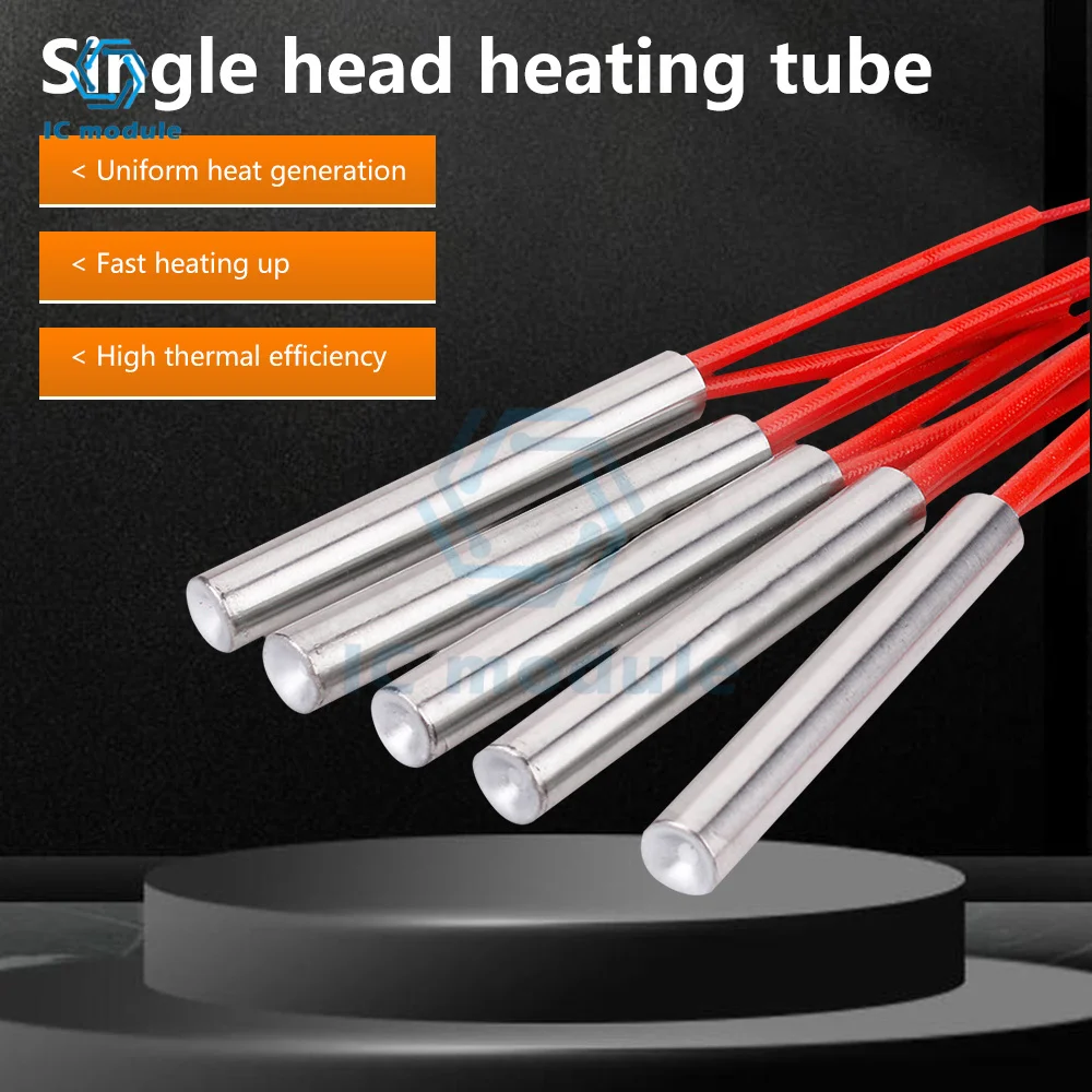 Single-head heating tube dry-burning mold single-head heating tube stainless steel single-head electric heating tube 6/8/10mm