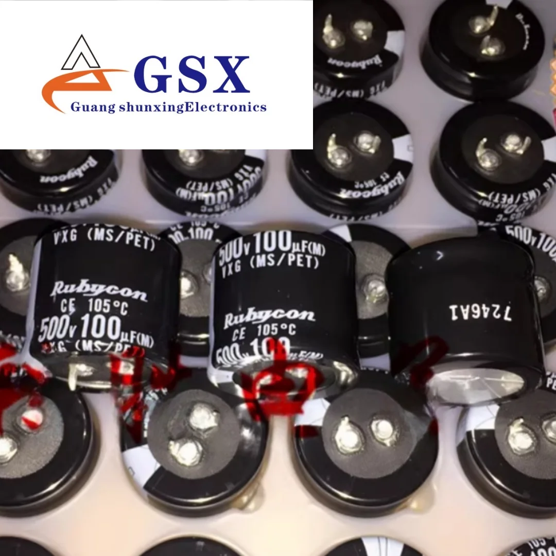 

100UF 500V Japanese Ruby RUBYCON electrolytic capacitor 500V100UF 30 * 25 VXG