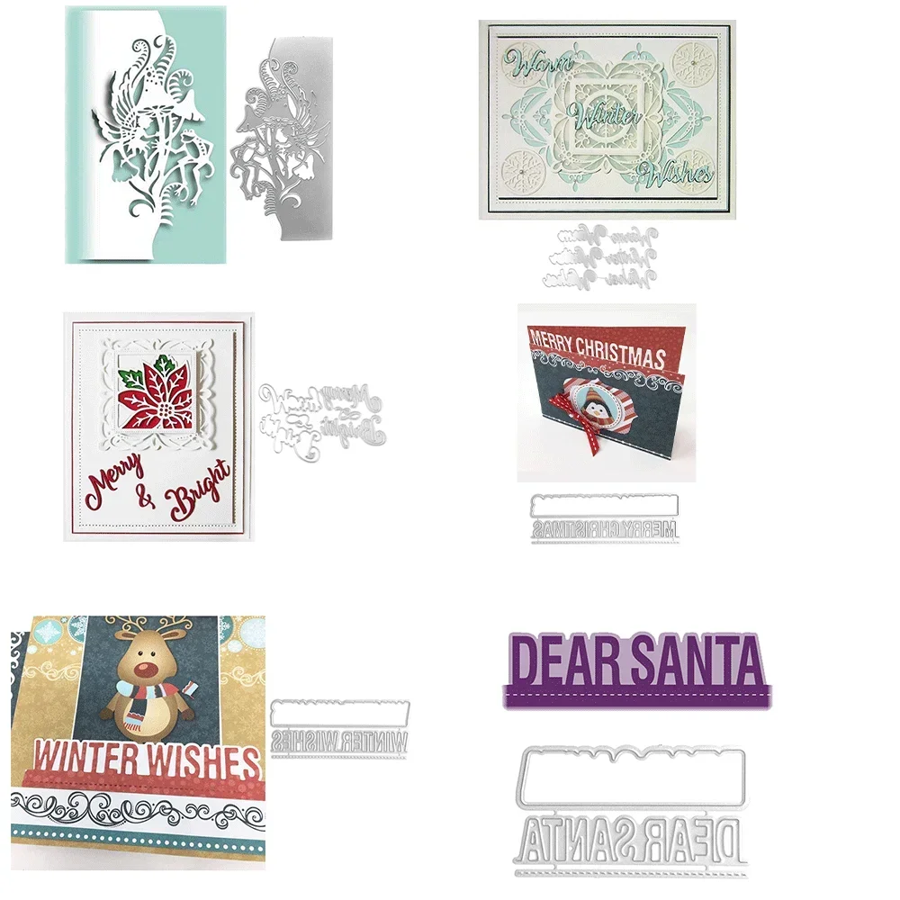 رغبات الشتاء ومرحى قوالب القطع المعدنية المشرقة النقش Diecut 2024 جديد DIY بها بنفسك بطاقة صنع سكرابوكينغ صياغة المورد #1