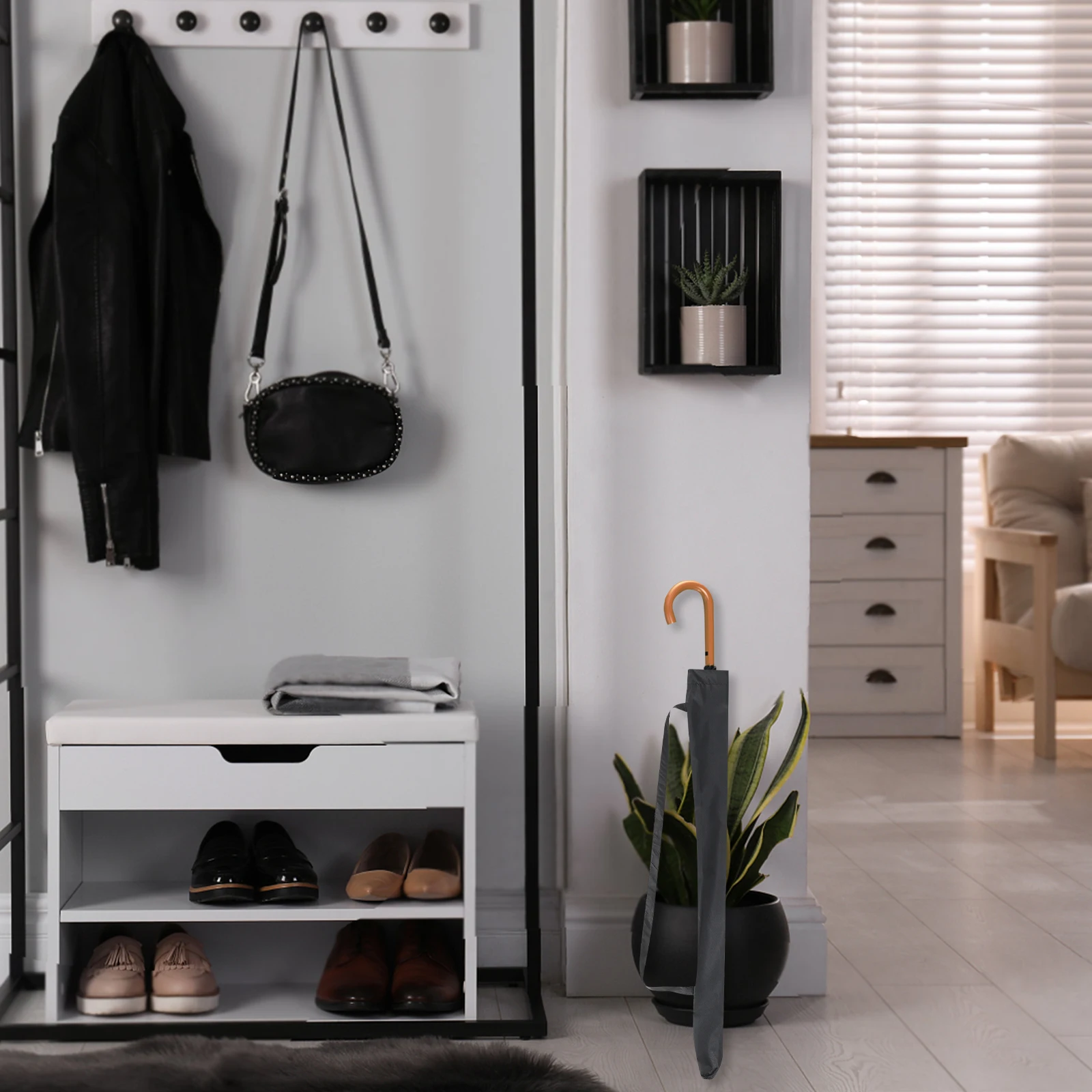 

Umbrella Cover Hanging Bag Folding Carrier Storage Protector Pongee Material Lightweight Absorbent Towel Dirtproof Umbrella