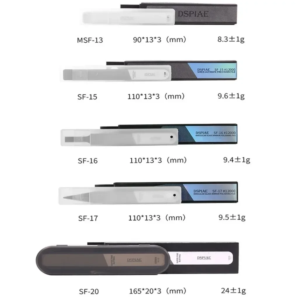 DSPIAE MSF-13 SF-15 SF-16 SF-17 SF-20 Ultimative Präzisions-Glaswaschbare Feile für Gundam-Herstellung, Schleifwerkzeug, Zubehör, Hobby, Heimwerken