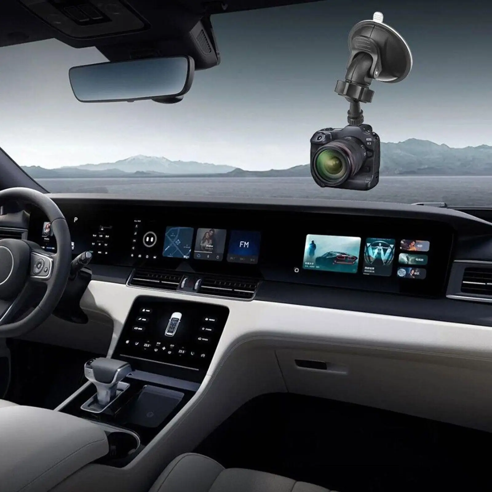 سيارة DVR جبل حامل 4 مللي متر المسمار رئيس مسجل مركبة قوس لتحديد المواقع كوب DV حامل مصاصة قوس شفط كأس كاميرا DVR W9P5