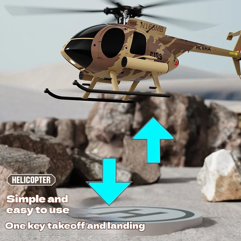 Ferngesteuerter Hubschrauber, bürstenloser Motor im Maßstab C189, vierkanalige Simulation, leuchtende Version, doppelter bürstenloser Rc-Hubschrauber