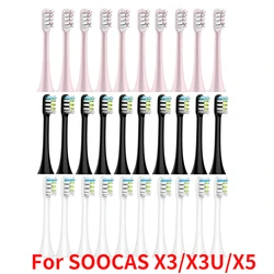 Cabezales de repuesto para cepillo de dientes eléctrico SOOCAS X3, X3U, X5, DuPont, boquillas de cerdas de vacío suaves, 5/10 unidades