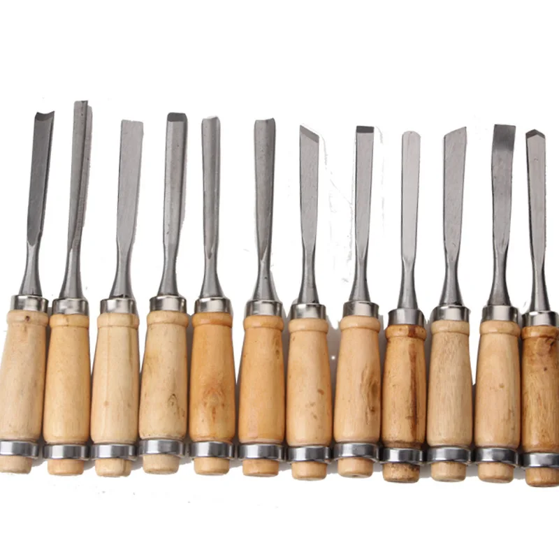 

12PCS Professional Woodworking Hand Carving Knife Chisel Set Wood Carving Hand Tool Kit