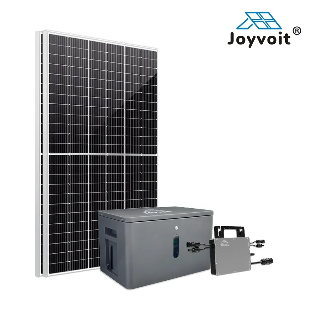 Joyvoit 1600W Portable Solar Lithium Ion Battery System With Micro Inverter Monocrystalline Panels Solar System For Home Balcony