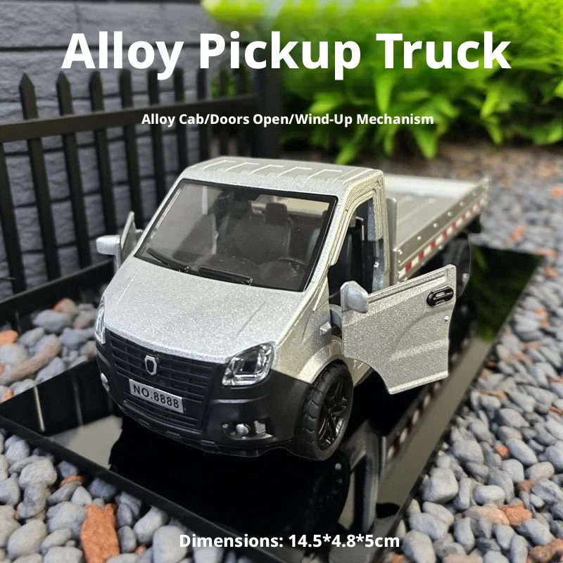 Light-Duty Transport Truck Alloy Model 1:34 Scale Desktop Decoration with Movable Parts Birthday Gift for Adults And Children
