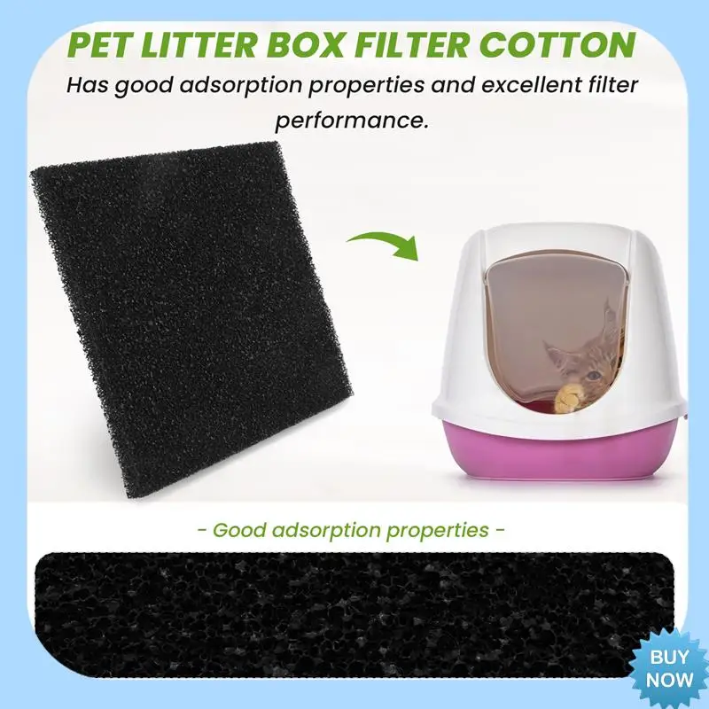 

A47Z 6 PCS Activated Carbon Filter Cat Litter Box Charcoal Filter Cat Litter Pan Filter Suitable For Cat Litter Box