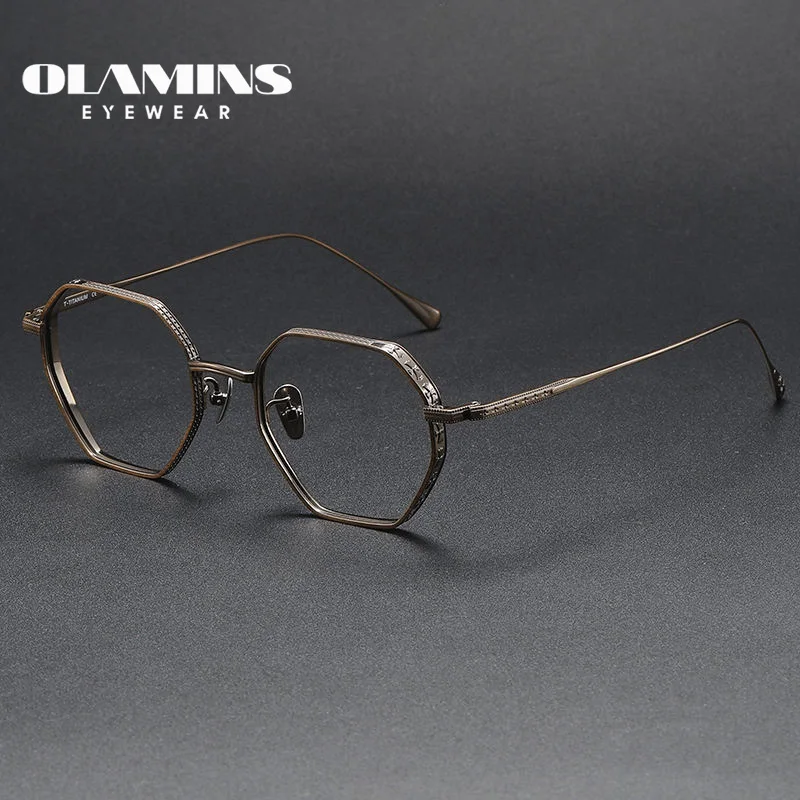 

OLAMINS​ Pure Titanium Eyeglasses Rimless Optical Frame Prescription Blue Light Blocking Eyewear 80885