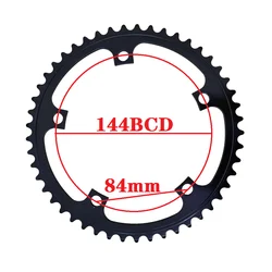 단속 자전거 체인 휠, 144BCD, 49T 트랙 자전거 체인링, 고정 기어, CNC, 알루미늄 합금, 7075-T6